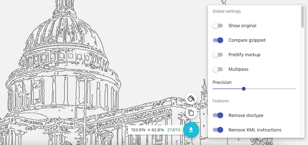 svg file compressor and minifier Online