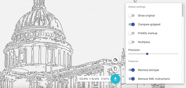 svg file compressor and minifier Online