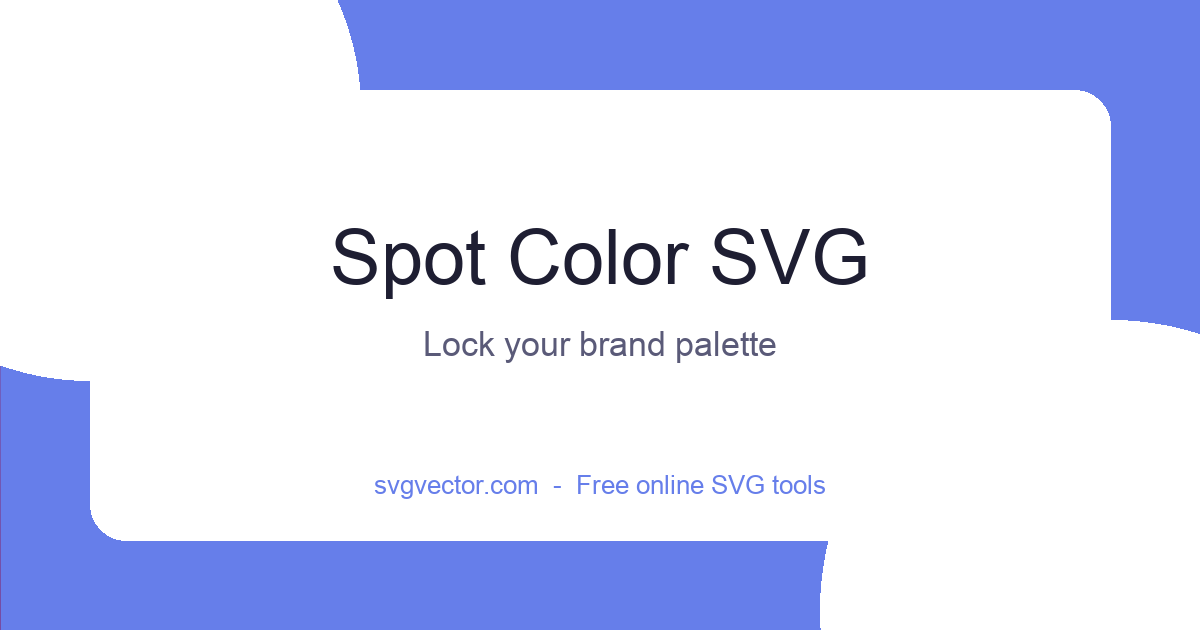 Spot color SVG converter dialog showing separated ink colors for precise color output