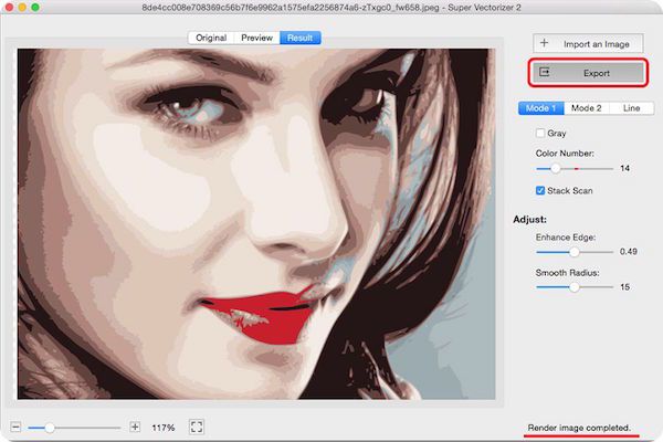 Super Image Vectorizer for Mac and Windows - one click vectorizing
