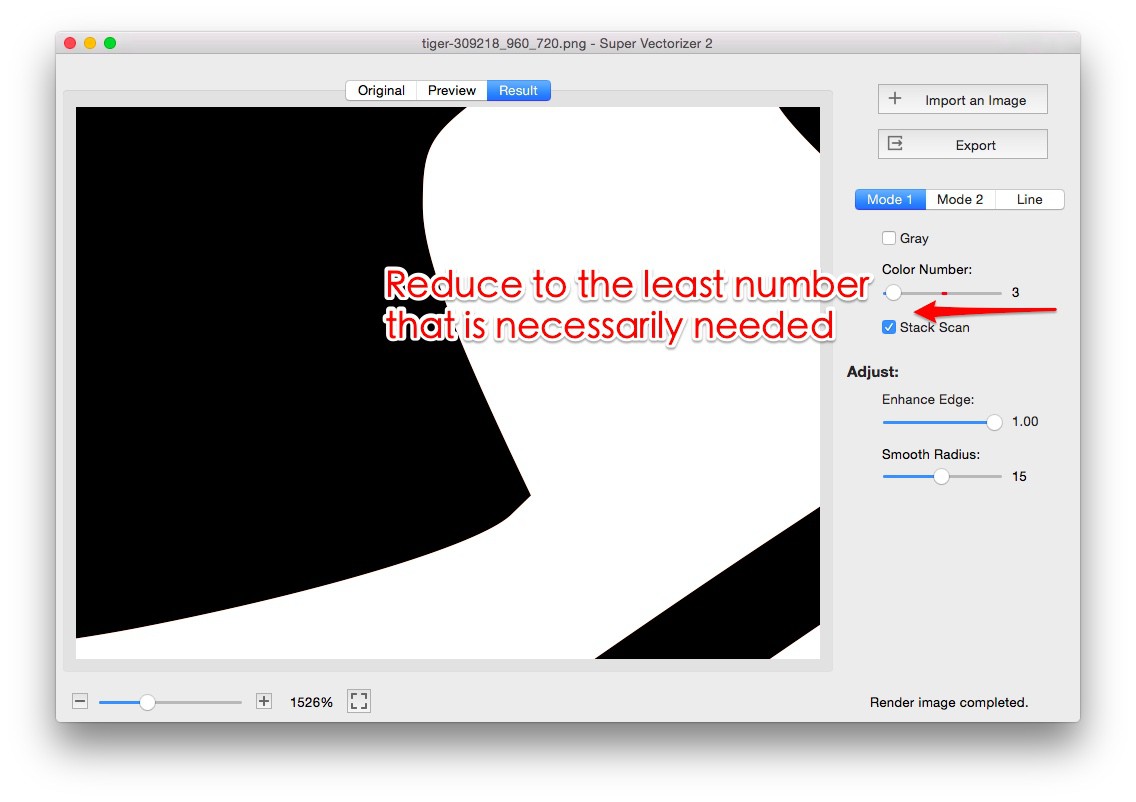 trace clean boundaries of images on mac