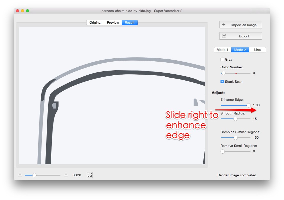 vectorize clean svg results on mac