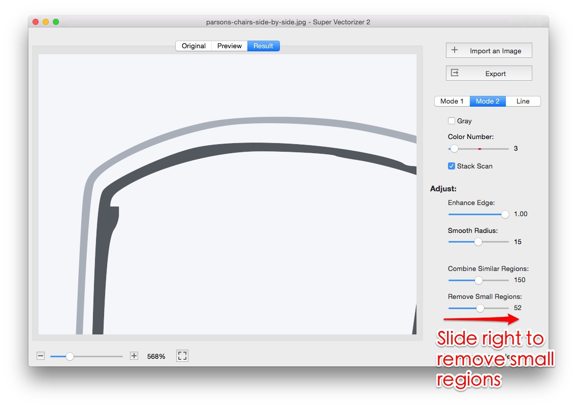 vectorize clean svg results on mac